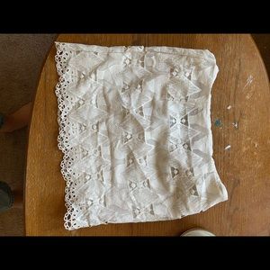 White lace skirt